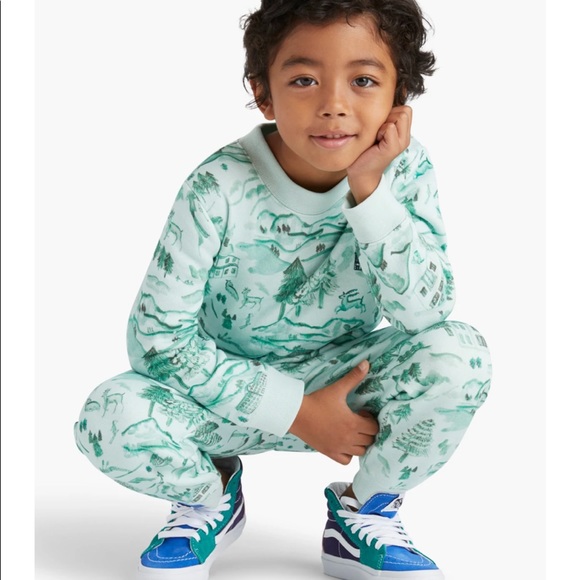 Hill House Home winter toile crewneck sweatshirt and jogger set - Picture 2 of 10